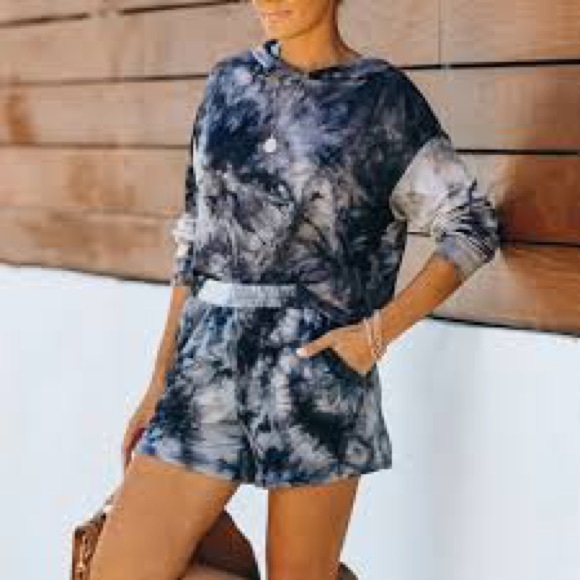 Pants - LELIS 1 piece tie dyed romper/overall shorts with 3/4 sleeves